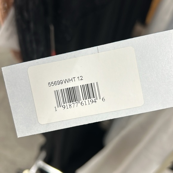 Mac Duggal 55699 HIGH NECK CAP SLEEVE TEA LENGTH DRESS - Picture 9 of 9